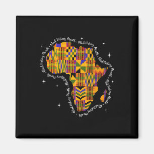 Zwarte Geschiedenis Maand Kleurrijke Afrika Kaart  Magneet