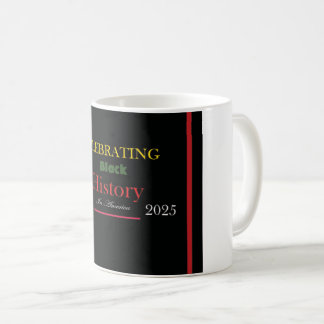 Zwarte geschiedenis maand koffie mok ontwerp