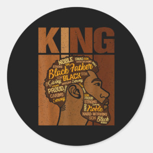 Zwarte Geschiedenis Maand Koning Afrikaanse Melani Ronde Sticker