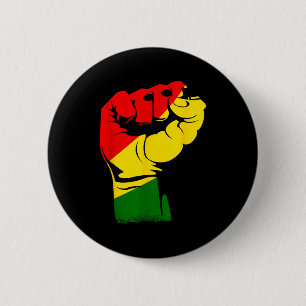 Zwarte Geschiedenis Maand Krachtige Vuist Afrika A Ronde Button 5,7 Cm