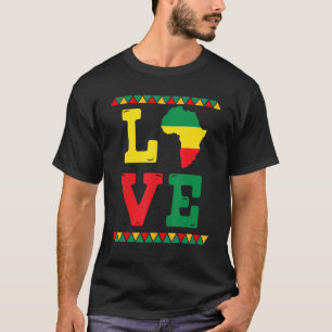 Zwarte geschiedenis Maand liefde Afrika Afrikaanse T-shirt