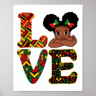 Zwarte Geschiedenis Maand Liefde Pride Design Kuns Poster