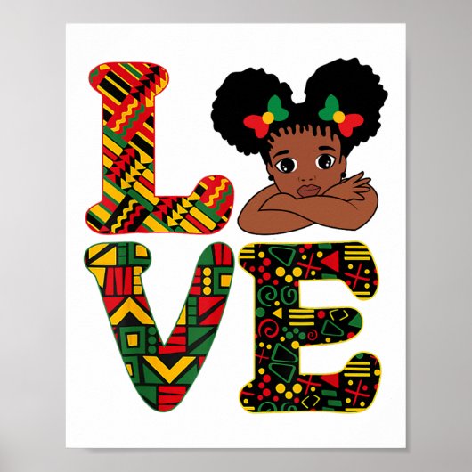 Zwarte Geschiedenis Maand Liefde Pride Design Kuns Poster (Voorkant)