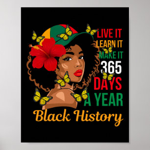 Zwarte Geschiedenis Maand Live Het Leer Het Maak H Poster
