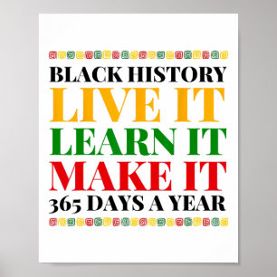 Zwarte Geschiedenis Maand Live Het Leer Het Maak H Poster