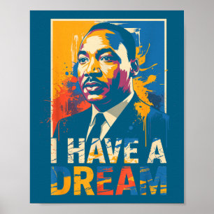 Zwarte geschiedenis maand martin heeft droom luthe poster