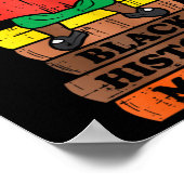 Zwarte geschiedenis maand meisje lezen boek Afrika Poster (Hoek)