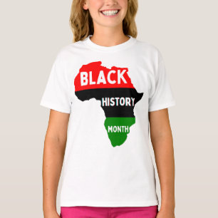 Zwarte geschiedenis Maand Melanin Boys Girls Kinde T-shirt