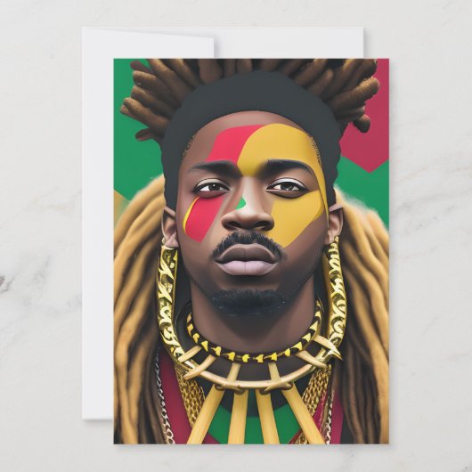 Zwarte geschiedenis Maand Melanin King Bruh Bro Br Kaart (Voorkant)