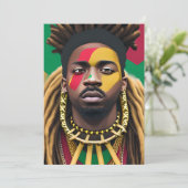 Zwarte geschiedenis Maand Melanin King Bruh Bro Br Kaart (Staand voorkant)