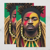 Zwarte geschiedenis Maand Melanin King Bruh Bro Br Kaart (Voorkant / Achterkant)