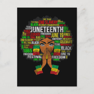 Zwarte Geschiedenis Maand Melanin King Queen Sista Briefkaart