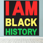 Zwarte Geschiedenis Maand Melanin King Queen Sista Canvas Afdruk (Insitu (Houten vloer))