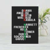 Zwarte Geschiedenis Maand Melanin King Queen Sista Kaart (Staand voorkant)