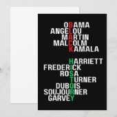 Zwarte Geschiedenis Maand Melanin King Queen Sista Kaart (Voorkant / Achterkant)