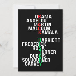 Zwarte Geschiedenis Maand Melanin King Queen Sista Kaart