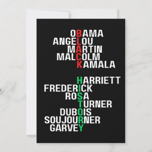 Zwarte Geschiedenis Maand Melanin King Queen Sista Kaart