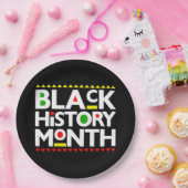 Zwarte Geschiedenis Maand Melanin King Queen Sista Papieren Bordje (Feest)