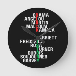 Zwarte Geschiedenis Maand Melanin King Queen Sista Ronde Klok