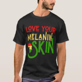 Zwarte geschiedenis Maand Melanin Love Familie & C T-shirt (Voorkant)
