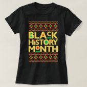 Zwarte geschiedenis Maand Melanin Mannen Vrouwen B T-shirt (Design voorkant)