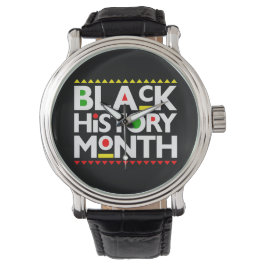 Zwarte Geschiedenis Maand Melanin Mannen Vrouwen K Horloge