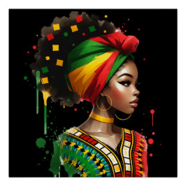 Zwarte Geschiedenis Maand Melanin Mannen Vrouwen K Perfect Poster