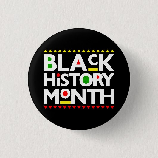 Zwarte Geschiedenis Maand Melanin Mannen Vrouwen K Ronde Button 3,2 Cm (Voorkant)