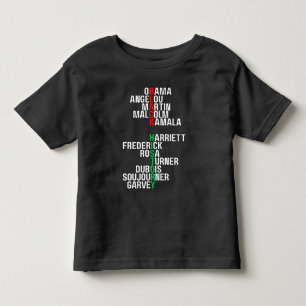 Zwarte geschiedenis Maand Melanin Toddler Kind jon Kinder Shirts