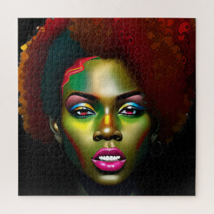Zwarte geschiedenis Maand Melanin Women Black Girl Legpuzzel