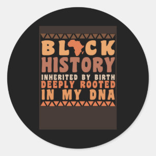 Zwarte Geschiedenis Maand Melanine Geërfd Bij Gebo Ronde Sticker
