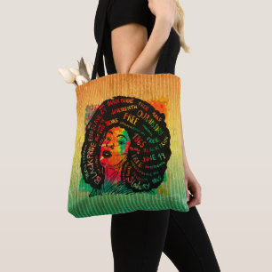 Zwarte Geschiedenis Maand Melanine Meisje Tote Bag