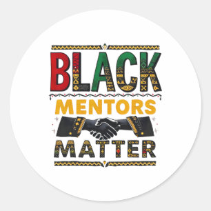Zwarte Geschiedenis Maand Mentoren Probleem Afrika Ronde Sticker