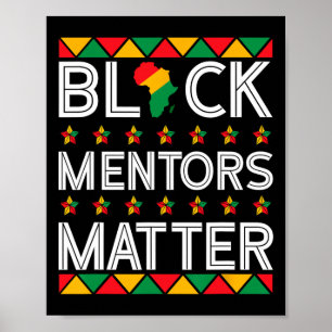Zwarte Geschiedenis Maand Mentoren Probleem Afro-A Poster