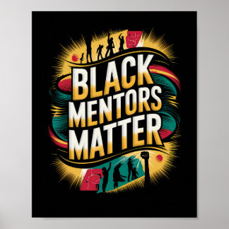 Zwarte Geschiedenis Maand Mentoren Probleem Afro-A Poster