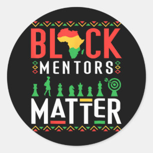 Zwarte Geschiedenis Maand Mentoren Probleem Afro-A Ronde Sticker