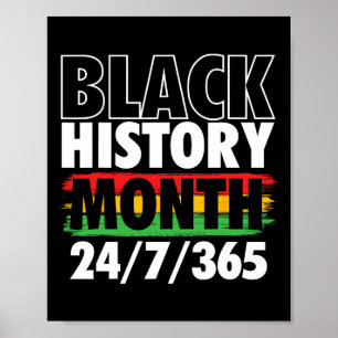 Zwarte Geschiedenis Maand - Mlk Dag Afrikaanse Wor Poster