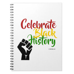 ZWARTE GESCHIEDENIS MAAND Motivatie Celebrate BHM Notitieboek