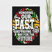 Zwarte Geschiedenis Maand Onze Verleden Trots T-Sh Kaart (Voorkant)