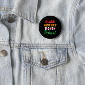 Zwarte Geschiedenis Maand Periode Afro-Amerikaanse Ronde Button 5,7 Cm (In situ)