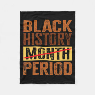 Zwarte Geschiedenis Maand Periode Melanine Afro-Am Fleece Deken