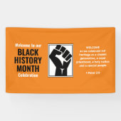 ZWARTE GESCHIEDENIS MAAND | Power Fist | Welkom Spandoek (Horizontaal)