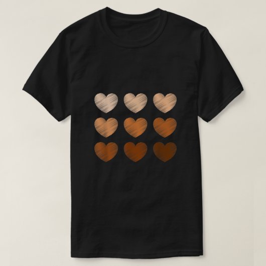 Zwarte geschiedenis Maand Pride Melanin Skin Tone  T-shirt (Design voorkant)