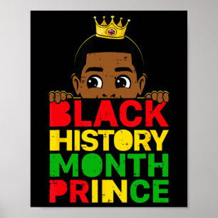 Zwarte Geschiedenis Maand Prins Afrikaanse Melanin Poster
