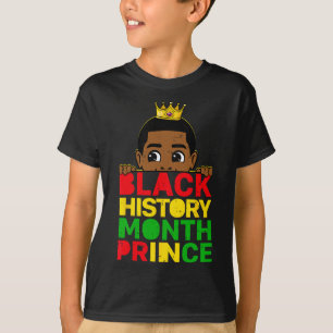 Zwarte Geschiedenis Maand Prins Afrikaanse Melanin T-shirt