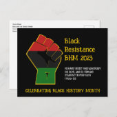 ZWARTE GESCHIEDENIS MAAND resistentie Briefkaart (Voorkant / Achterkant)