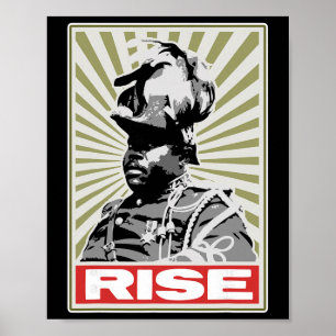 Zwarte Geschiedenis Maand - Rise Afrocentrisch Poster
