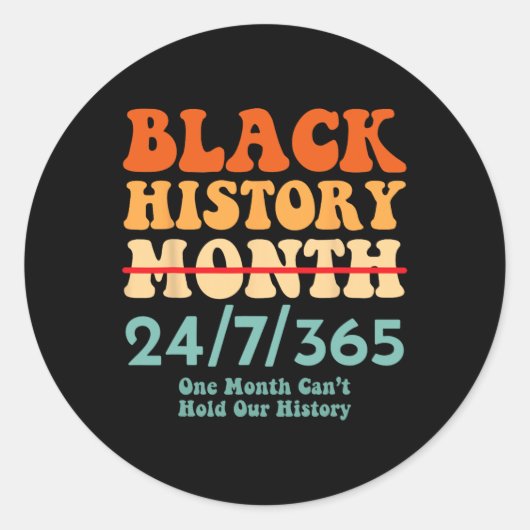 Zwarte Geschiedenis Maand Ronde Sticker (Voorkant)