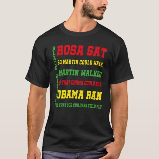 Zwarte geschiedenis maand rosa sat zodat Martin ko T-shirt (Voorkant)