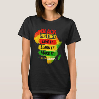 Zwarte Geschiedenis Maand Shirt Mannen Vrouwen Afr